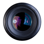 Primer plano de lente de cámara